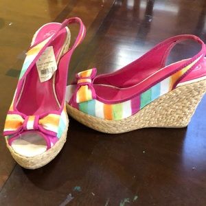 Women’s coach sandal wedges shoes, size 9.